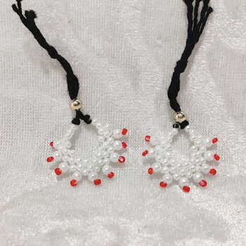 Medium Size White Moti Nupur for Lalan Swaroop