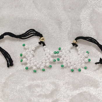 Medium Size White Moti Nupur for Lalan Swaroop