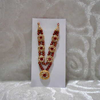 Heavy Pendant Gadi Malaji - Red