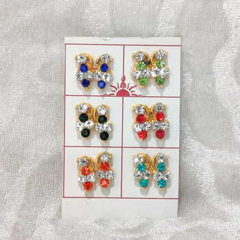 Coloured Diamond Kundal,