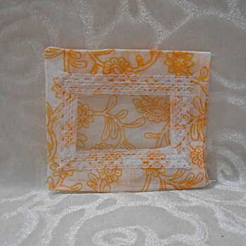 Medium Size Chandan Chitraji Vastra - Flower Print