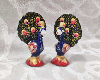 Pair of Meenakari Peacock Jodi
