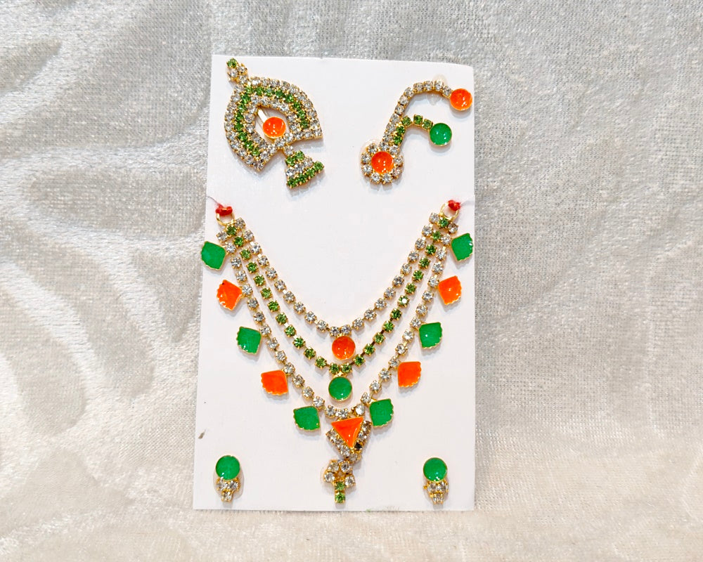 Complete Meenakari Diamond Malaji Set