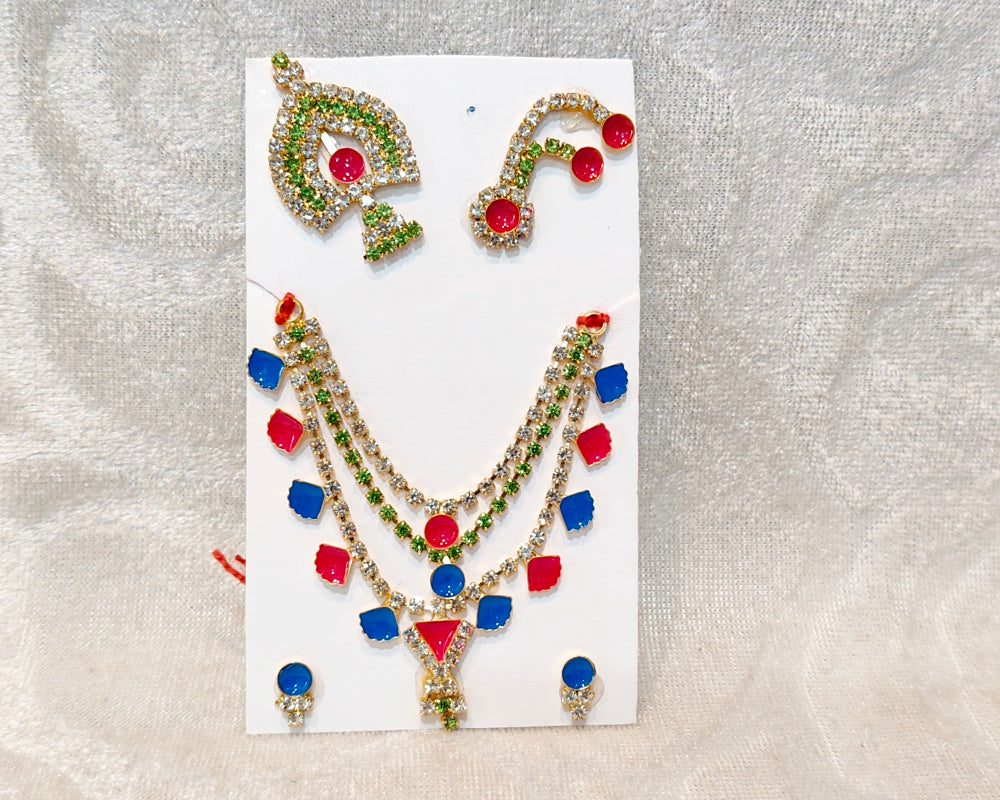 Complete Meenakari Diamond Malaji Set