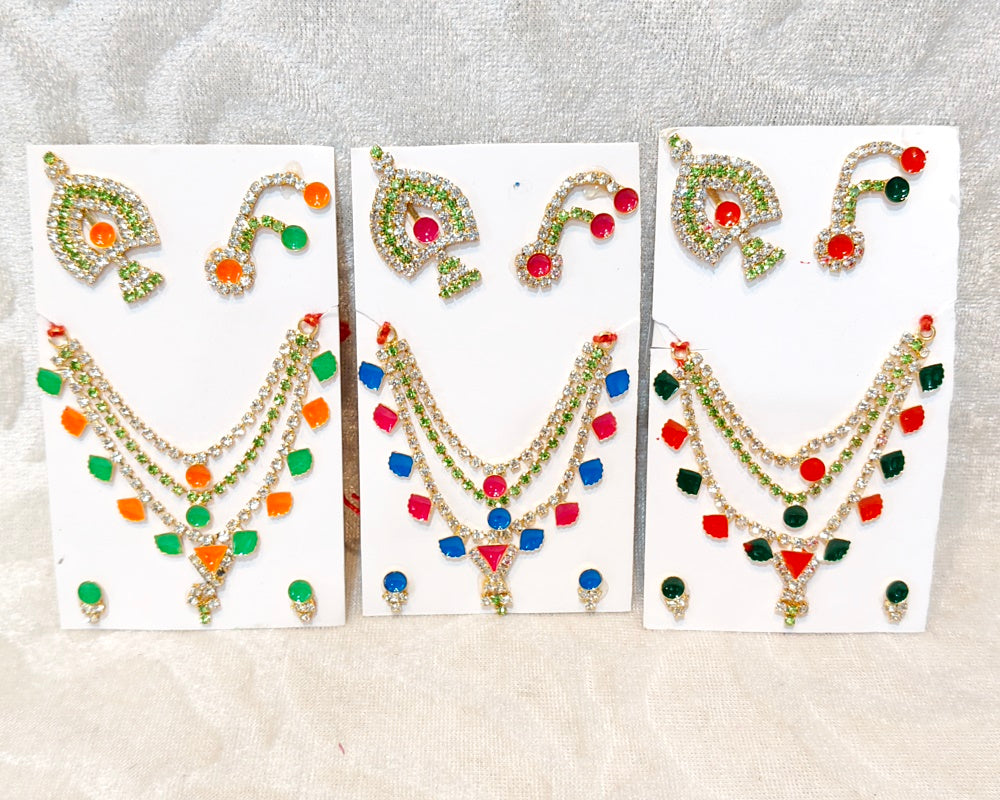 Complete Meenakari Diamond Malaji Set