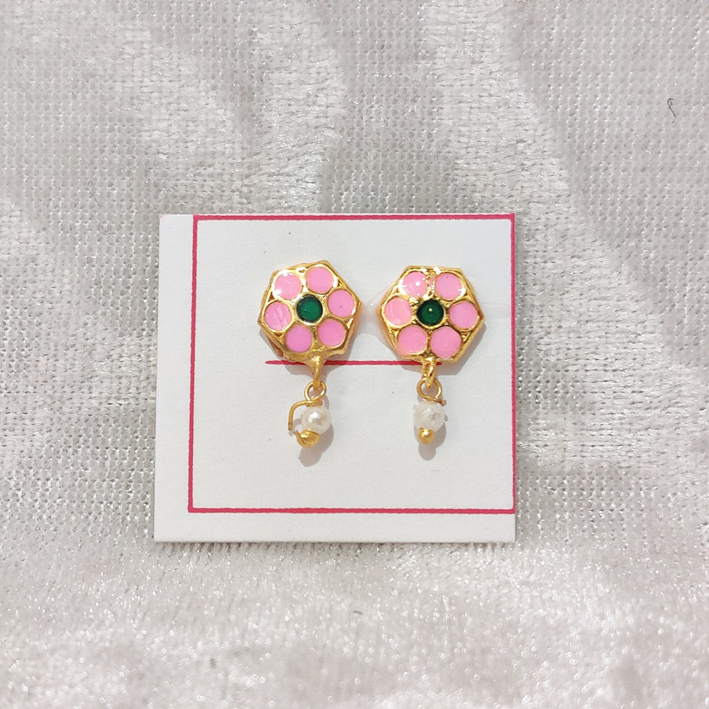 Meenakari Flower Kundal