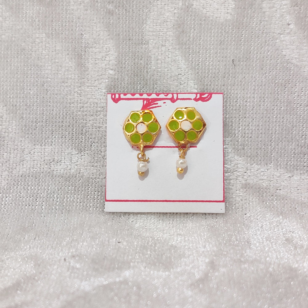 Meenakari Flower Kundal