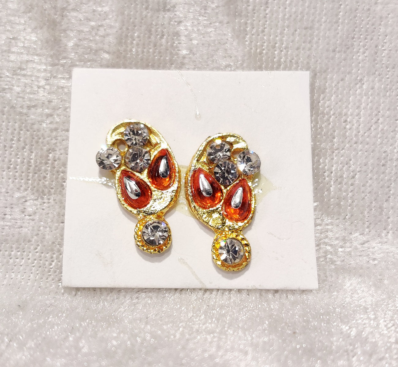 Coloured Stone Diamond Kundal