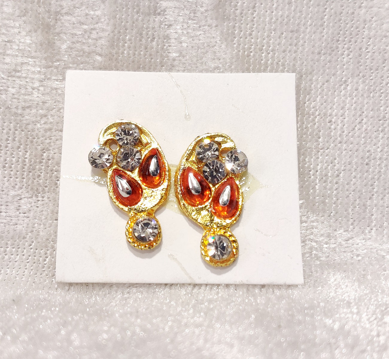 Coloured Stone Diamond Kundal
