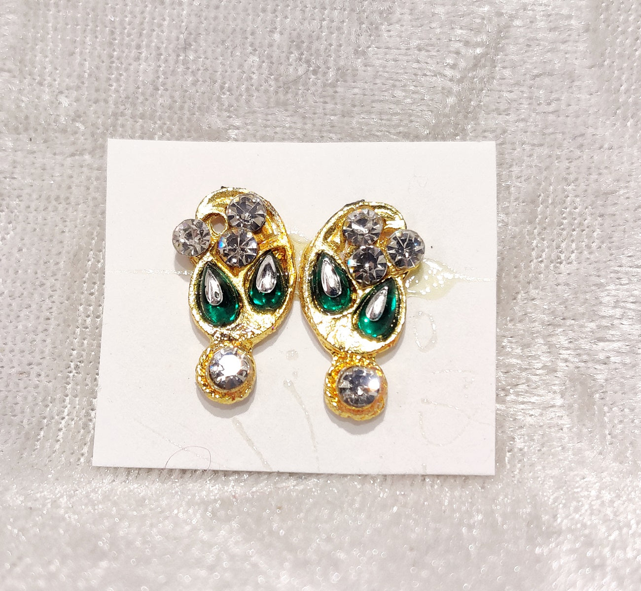 Coloured Stone Diamond Kundal