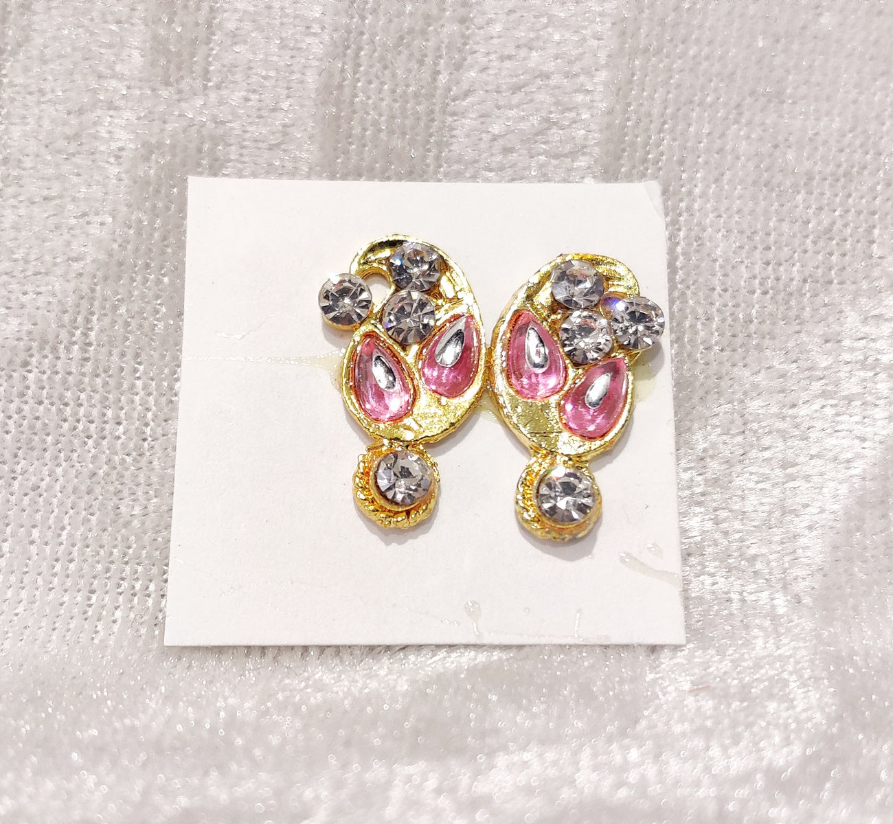 Coloured Stone Diamond Kundal