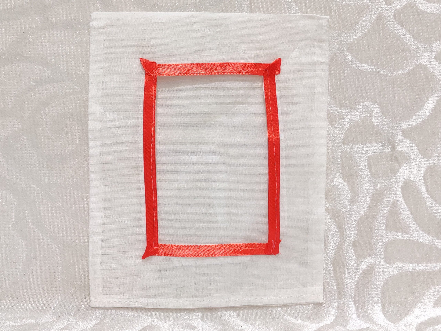 Post Card Size White Cotton Chitraji Vastra