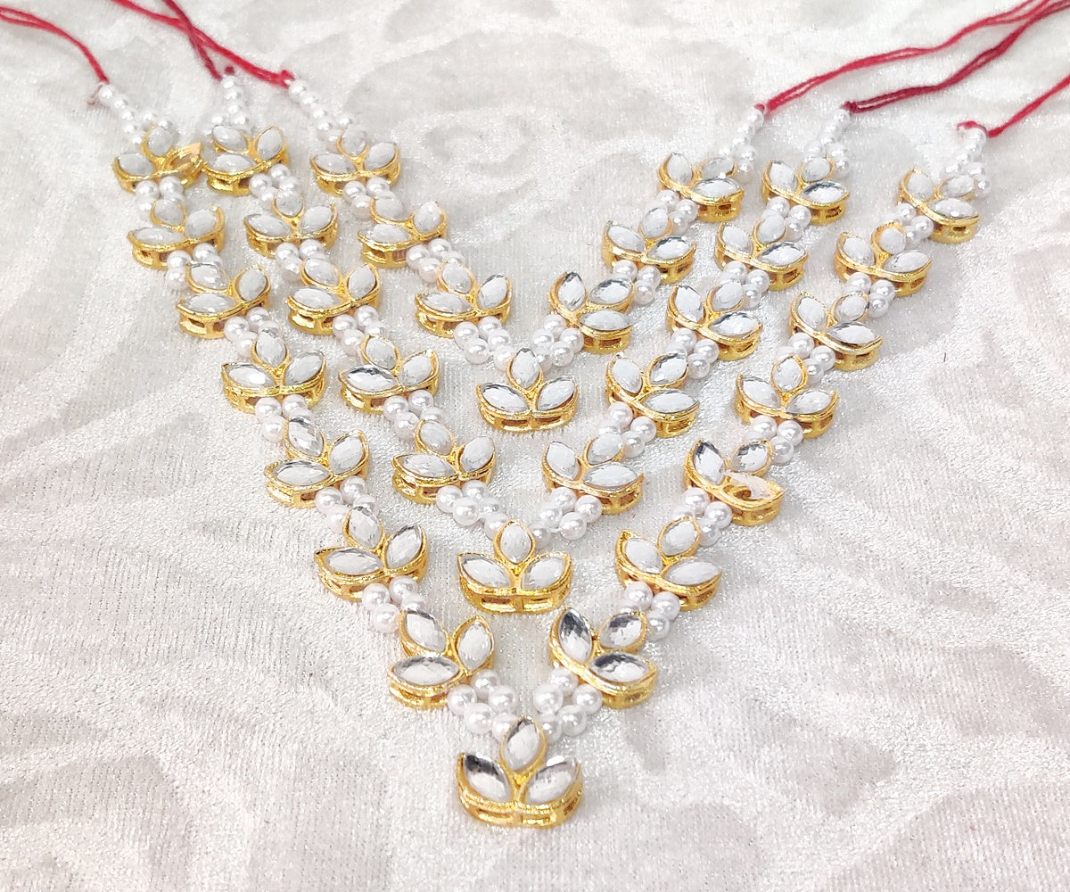 Heavy Diamond White Moti Gadijimala