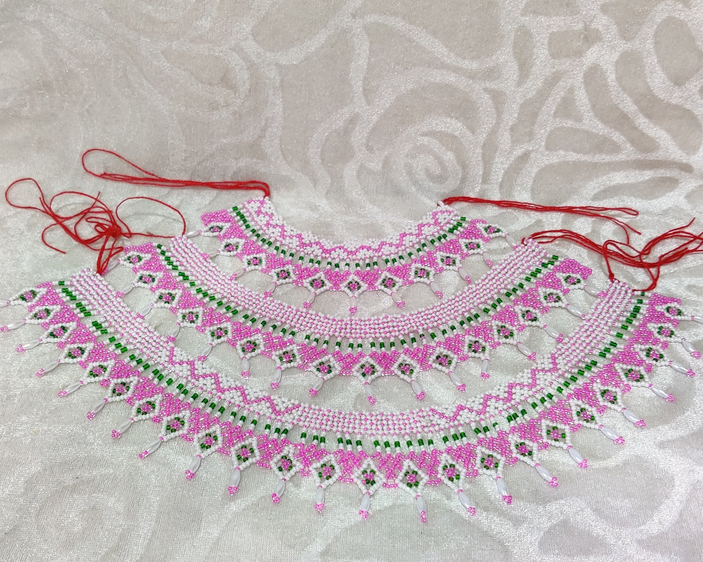 Colour Barik Moti Gadiji Mala Set of 3