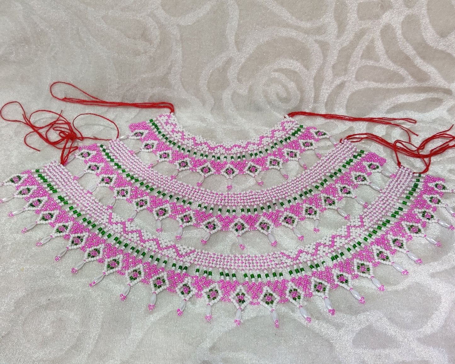 Colour Barik Moti Gadiji Mala Set of 3