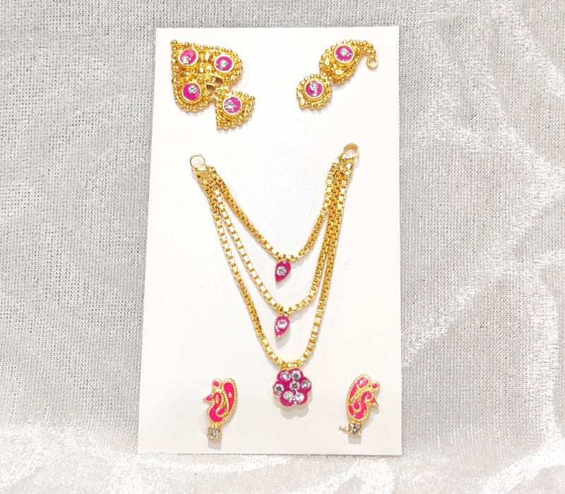 4 Sar V Shape Diamond Malaji Set