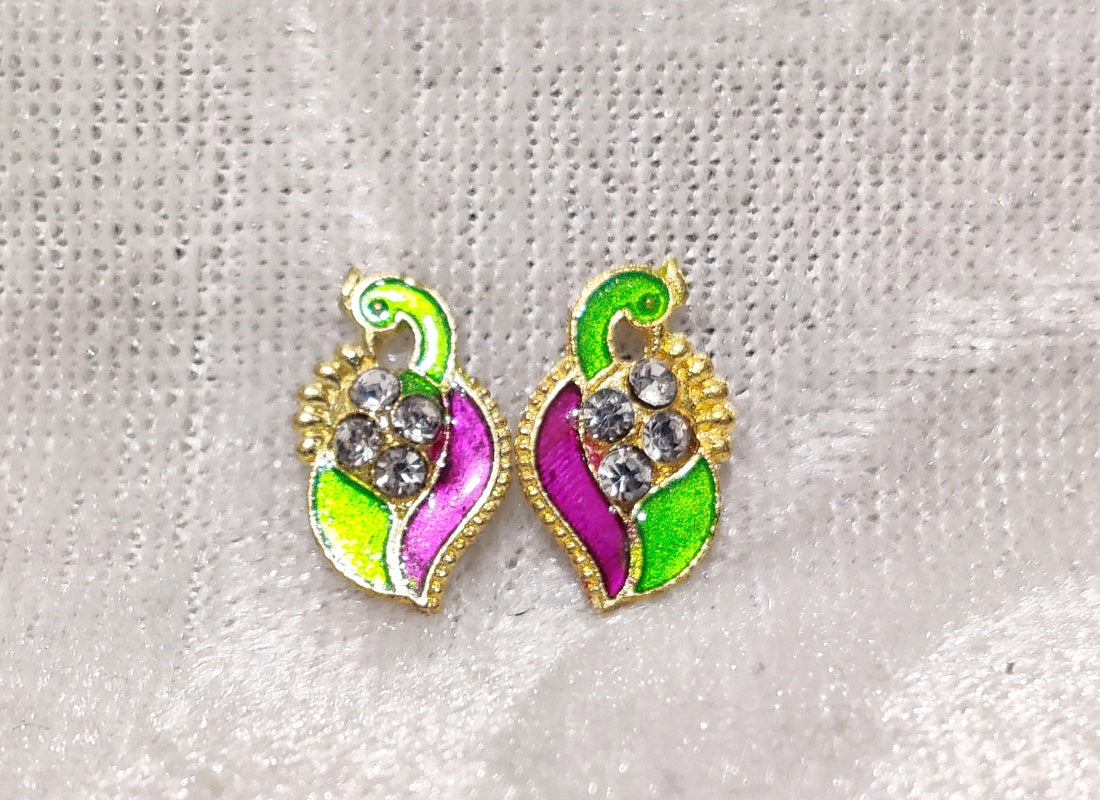 Meenkari Makarakrut Diamond Kundal