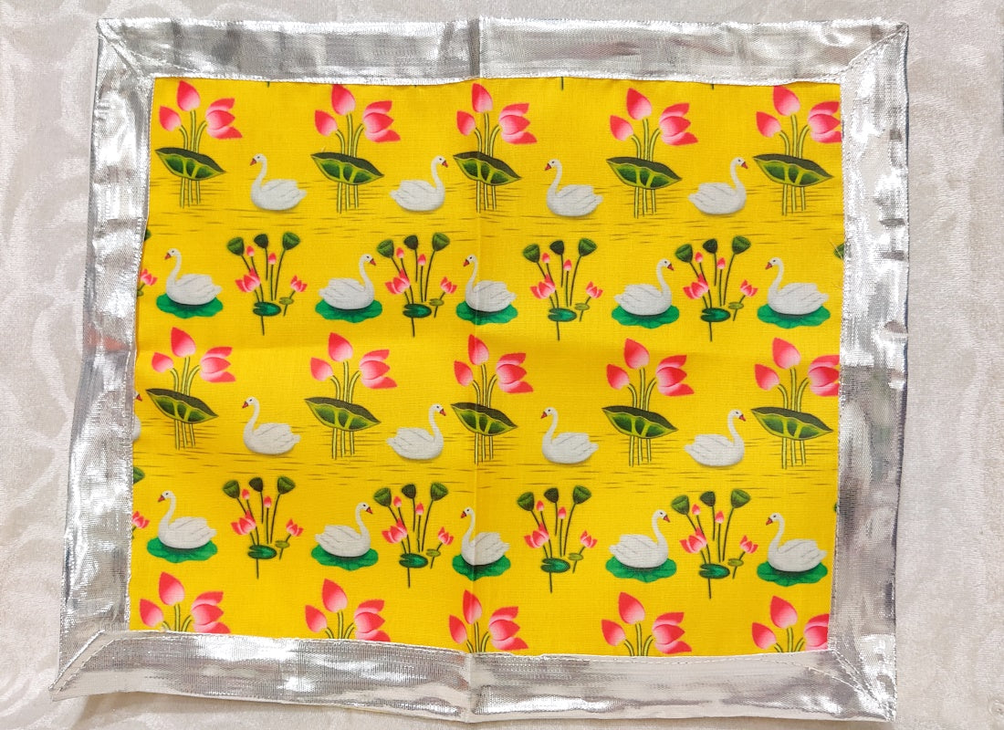 Medium Size Cotton Swan Print Pichhwai