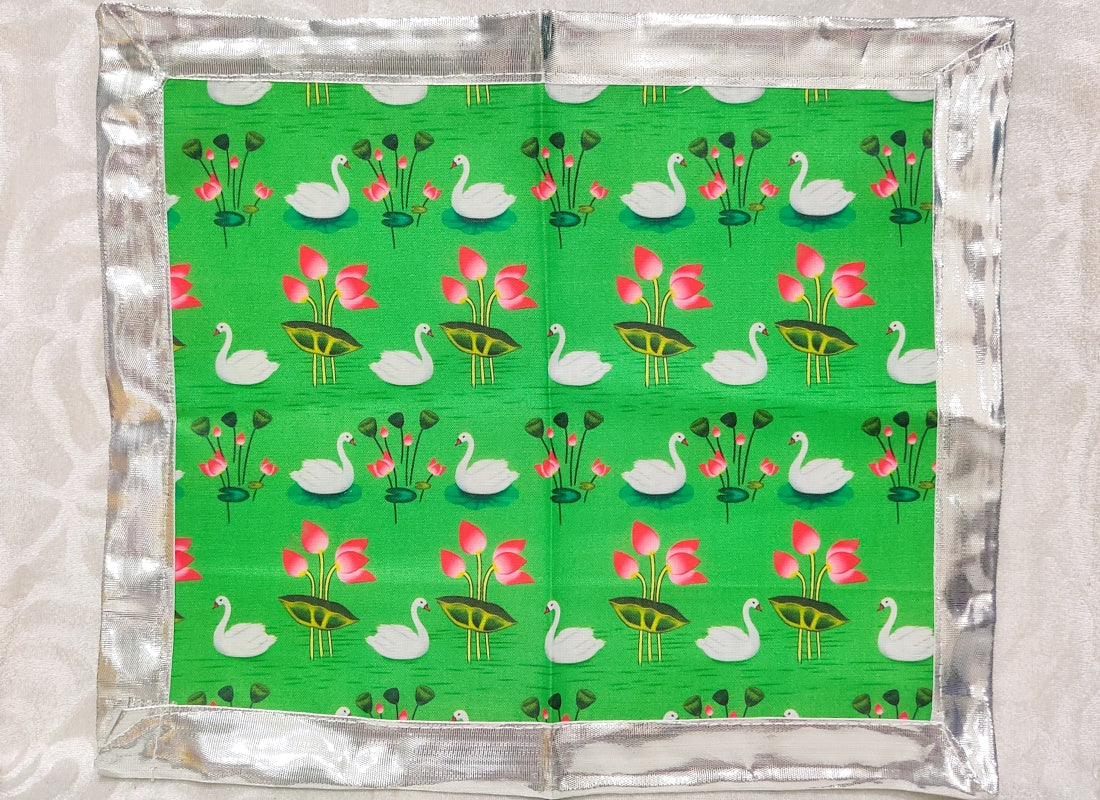 Medium Size Cotton Swan Print Pichhwai