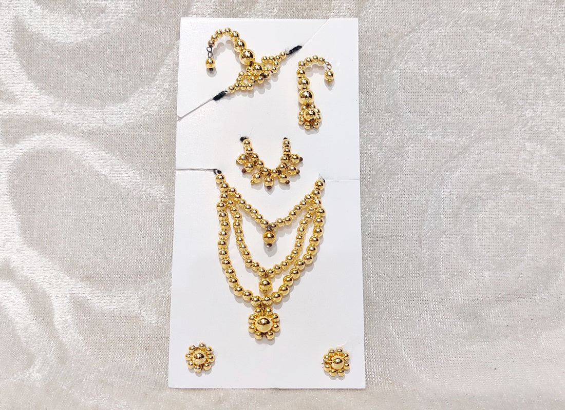 Semi-Precious Complete Golden Malaji Set