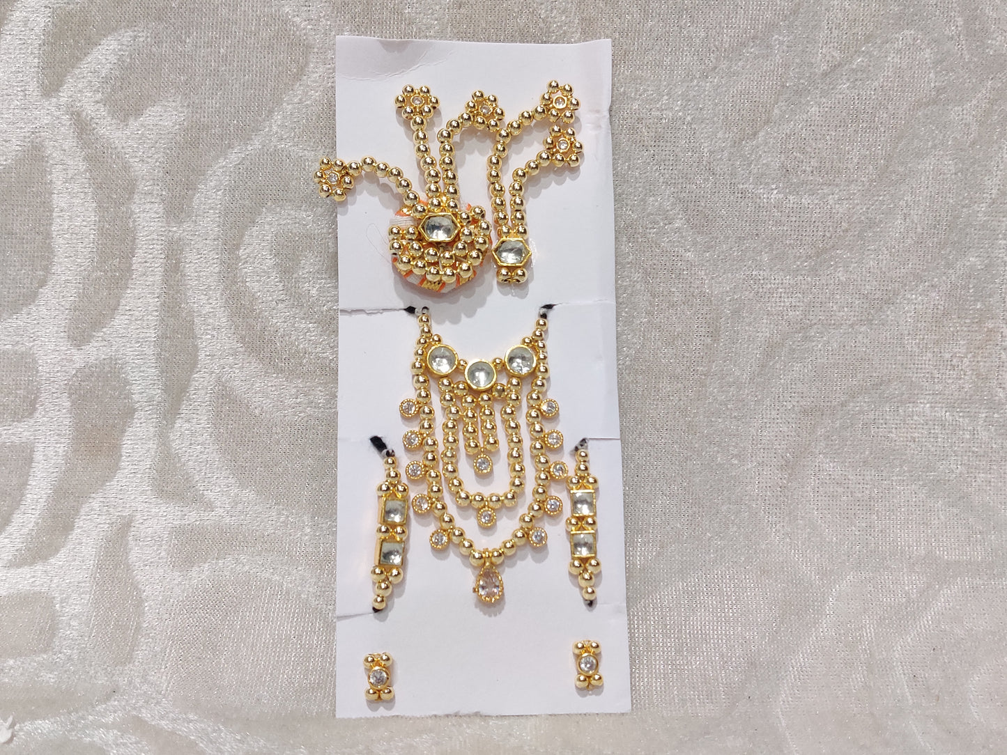 Semi-Precious Complete Golden AD Malaji Set