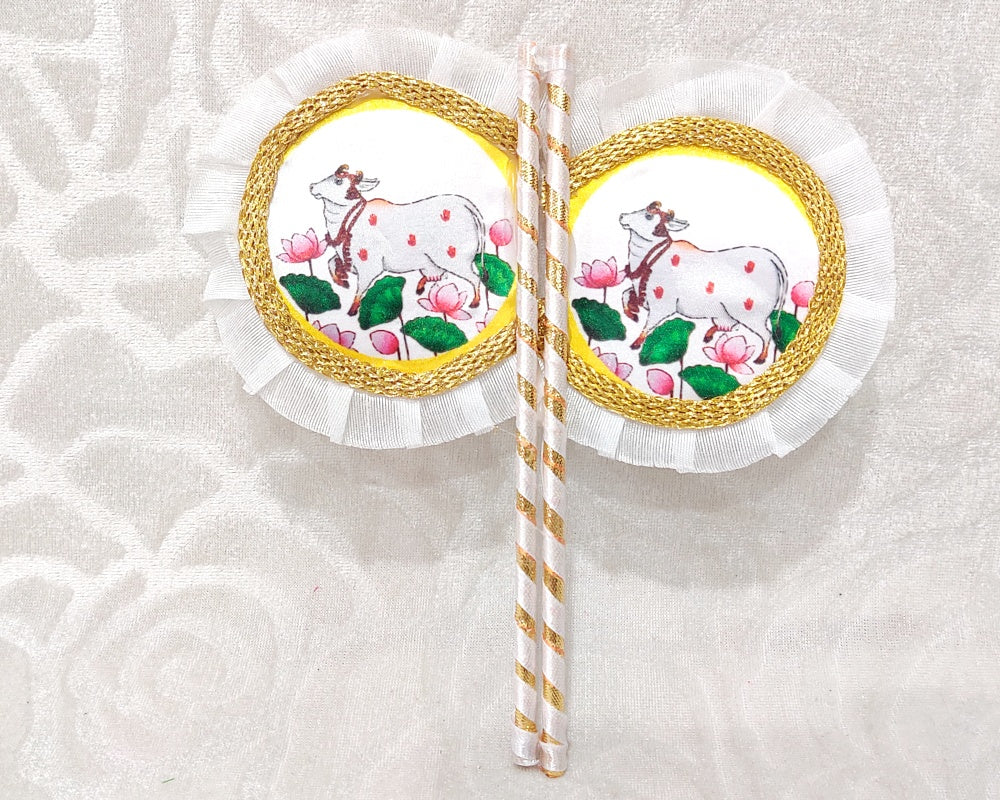 Designer Cow Print Pankha