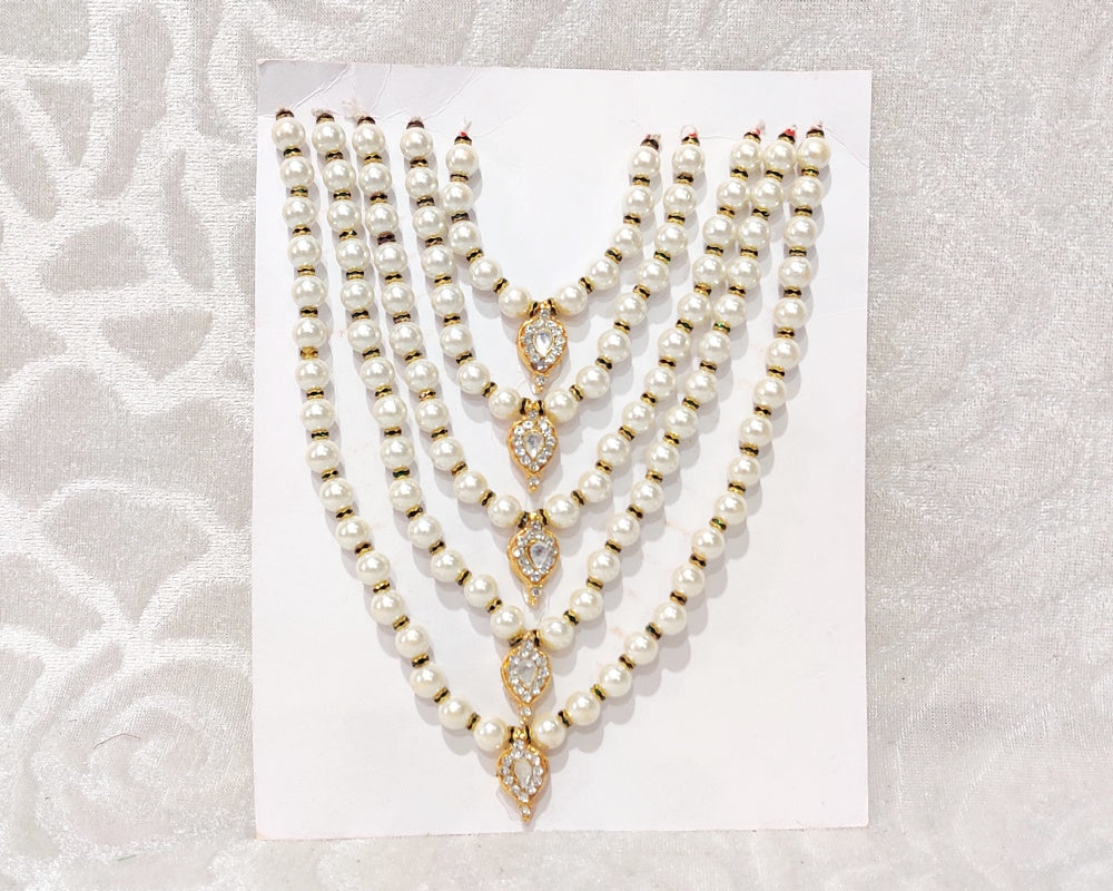 White Moti Gadijimala , Set of 5