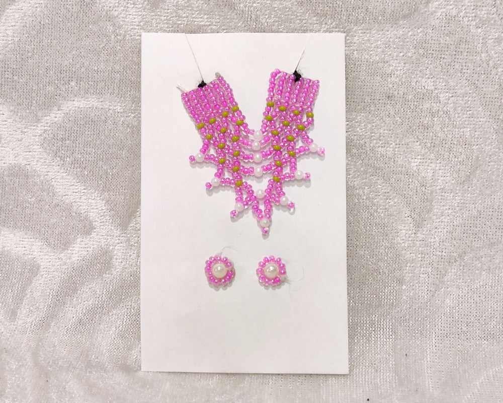 Barik Moti Mala with Kundal Set