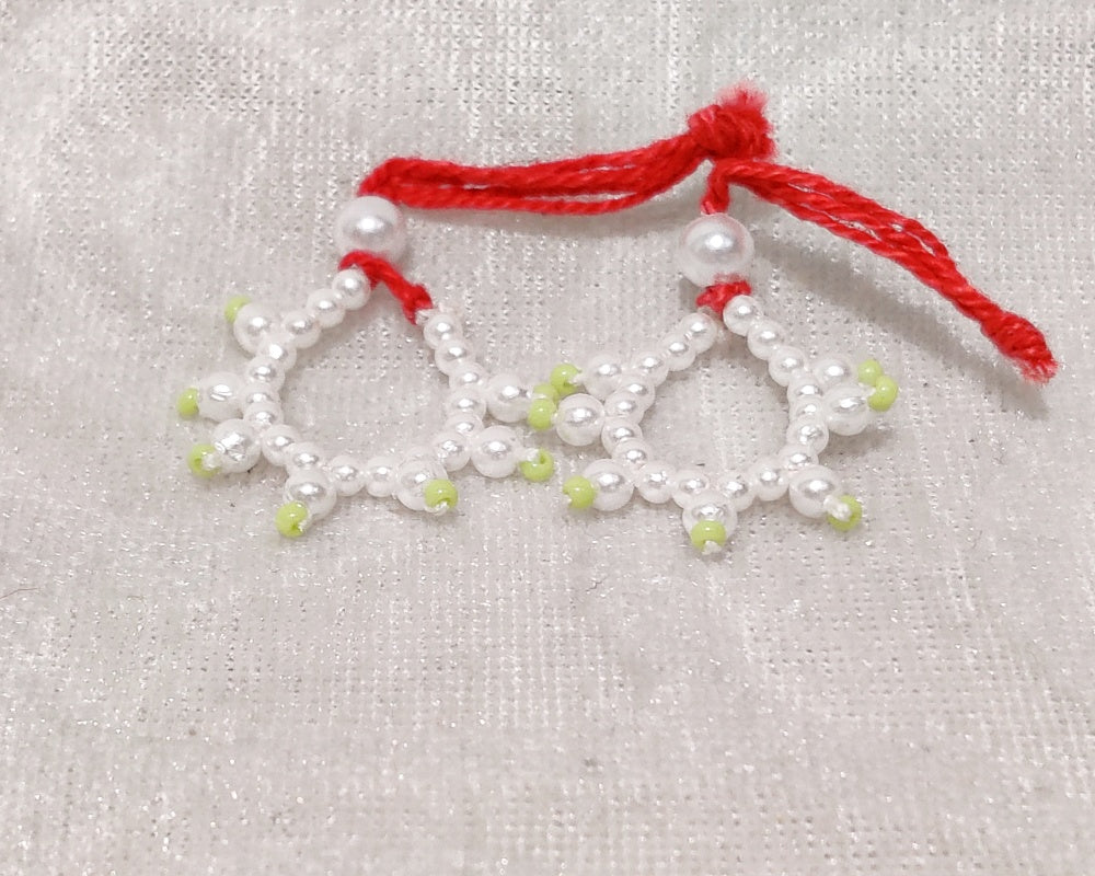 White Moti Nupur for Lalan Swaroop , Medium