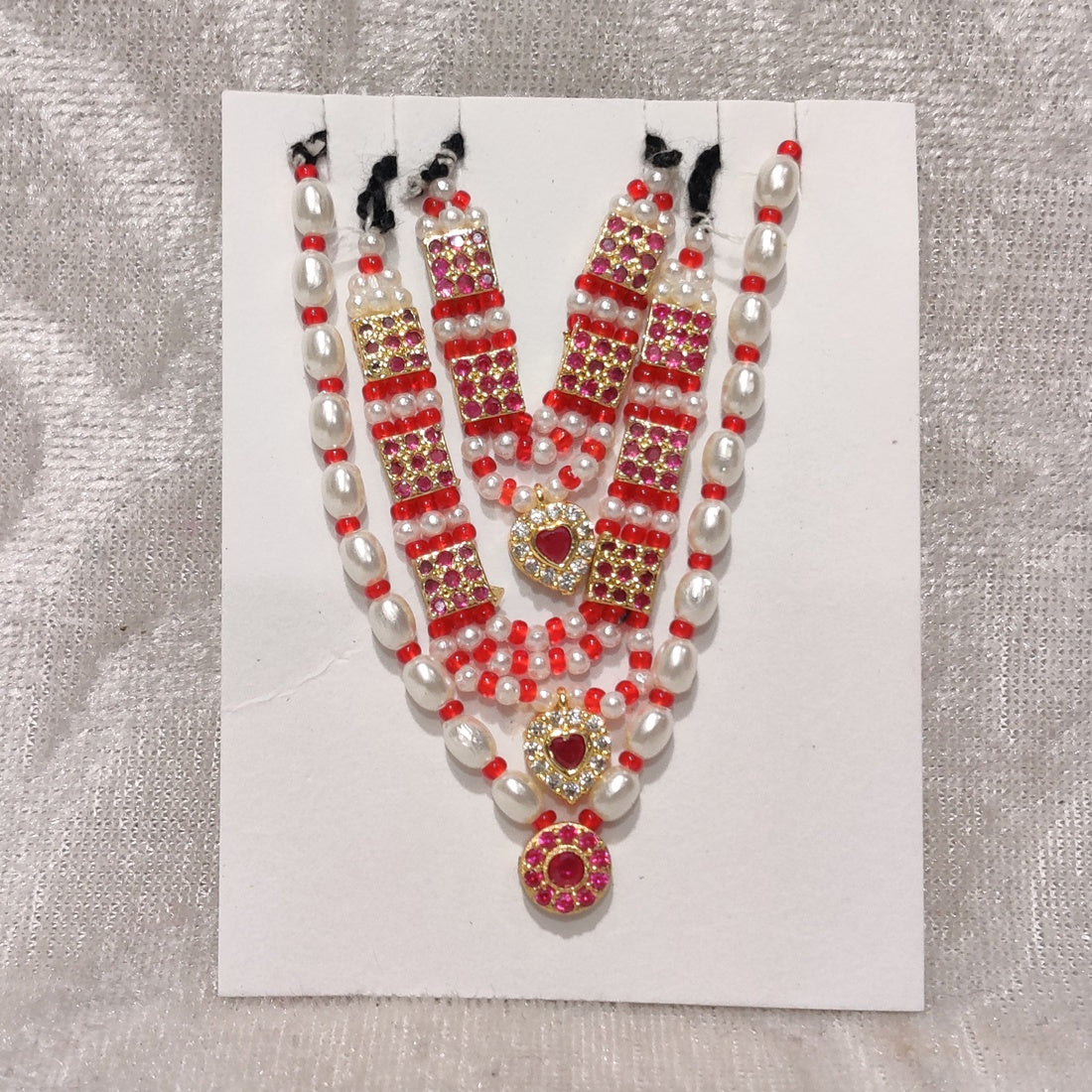 Coloured American Diamond Moti Malaji , Set of 3