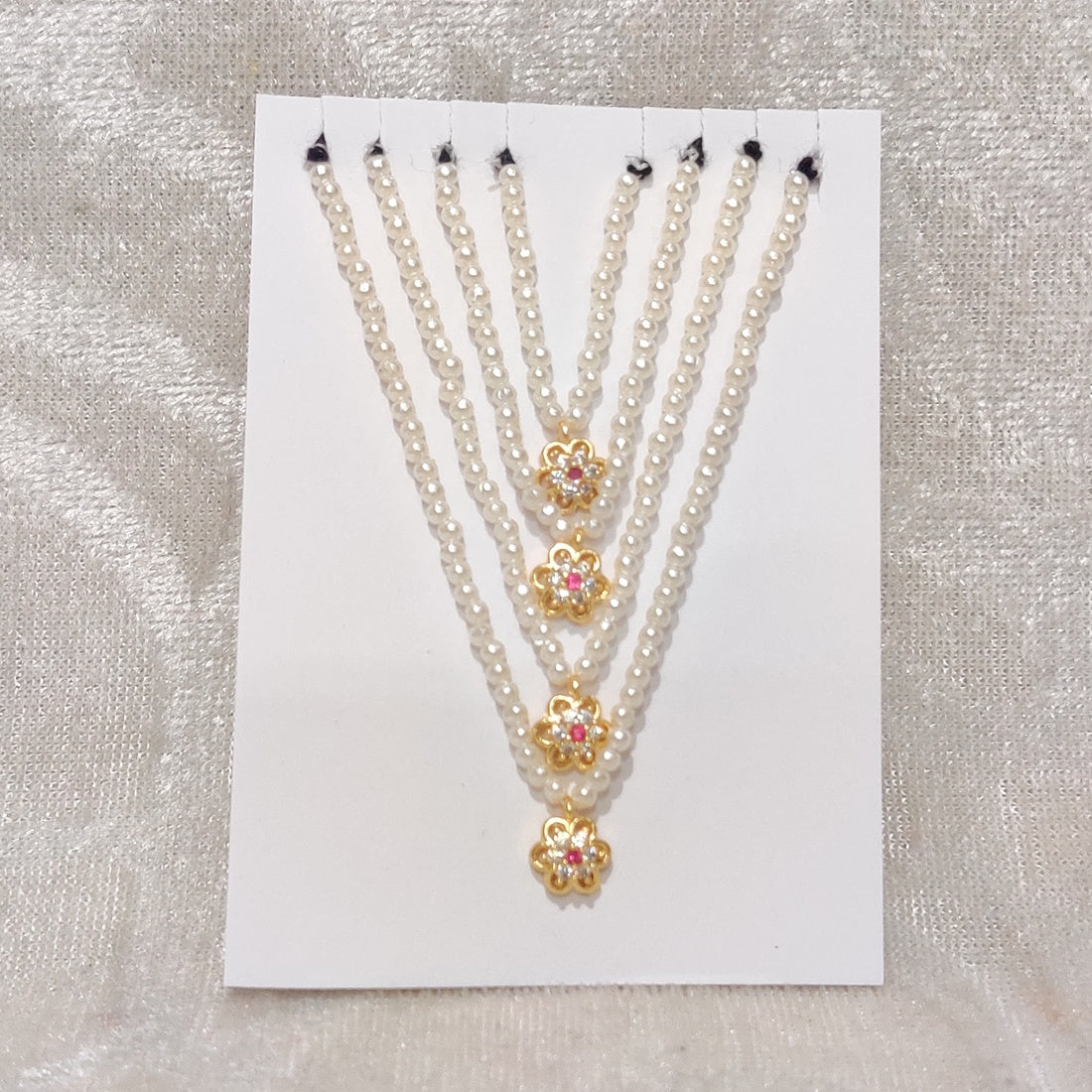 American Diamond Moti Malaji , Set of 4