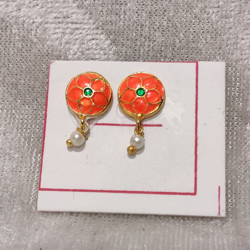 Meenakari Flower Kundal