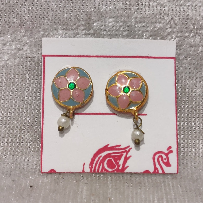 Meenakari Flower Kundal