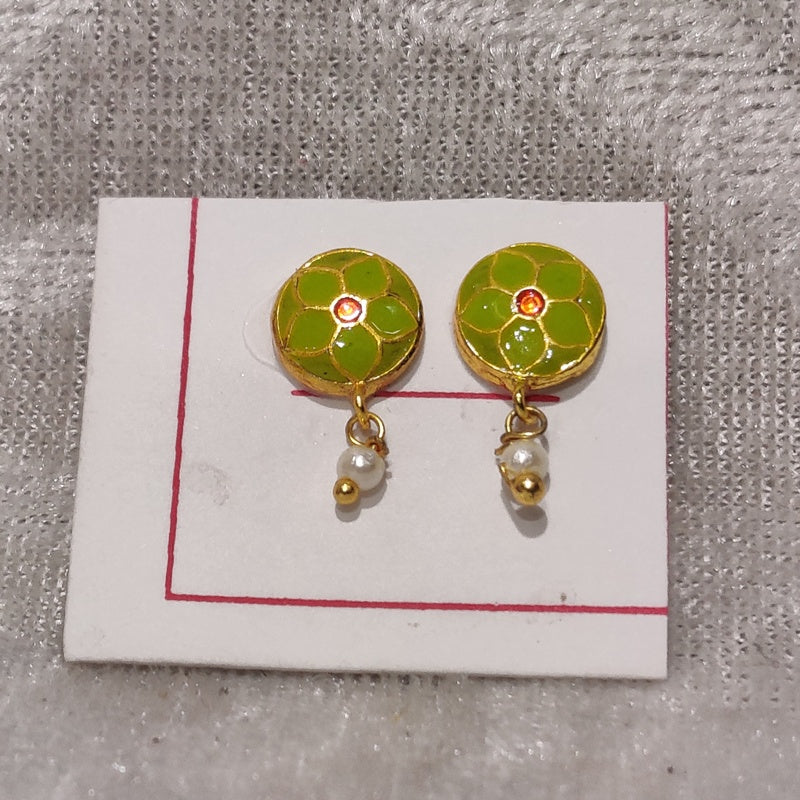 Meenakari Flower Kundal