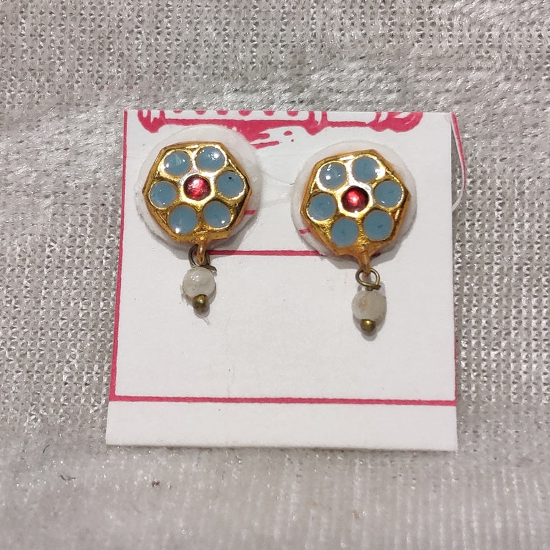 Meenakari Flower Kundal