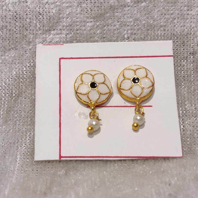 Meenakari Flower Kundal