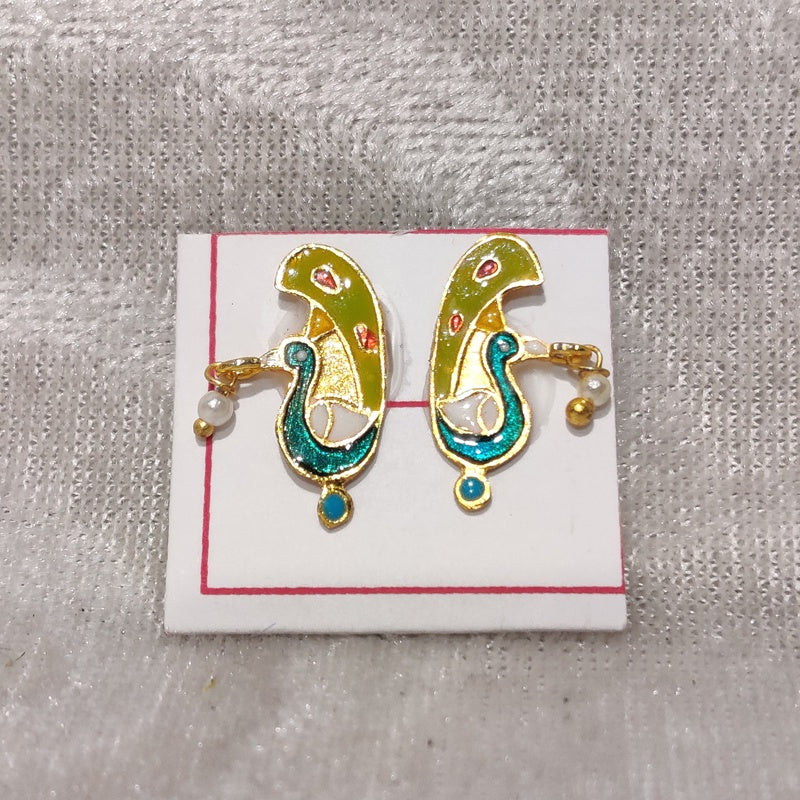 Meenkari Makarakrut Diamond Kundal