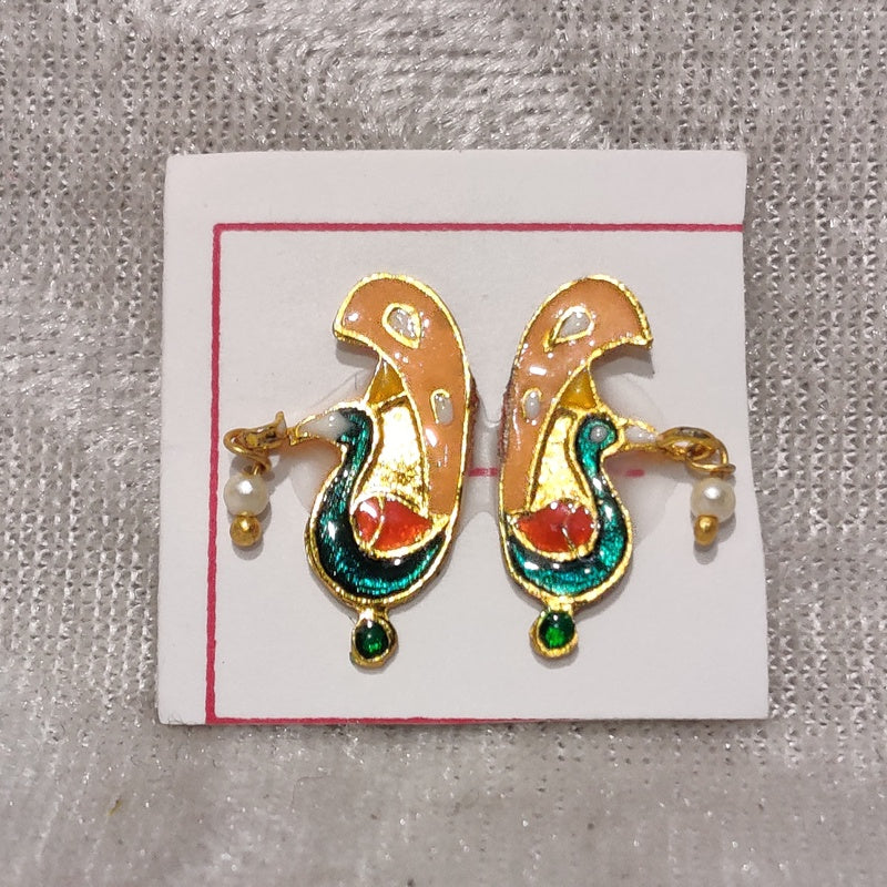Meenkari Makarakrut Diamond Kundal