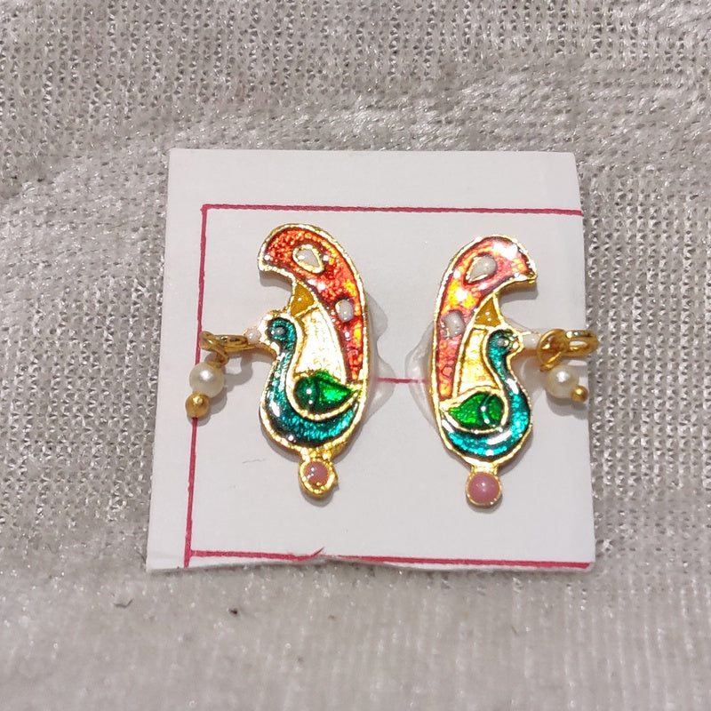 Meenkari Makarakrut Diamond Kundal