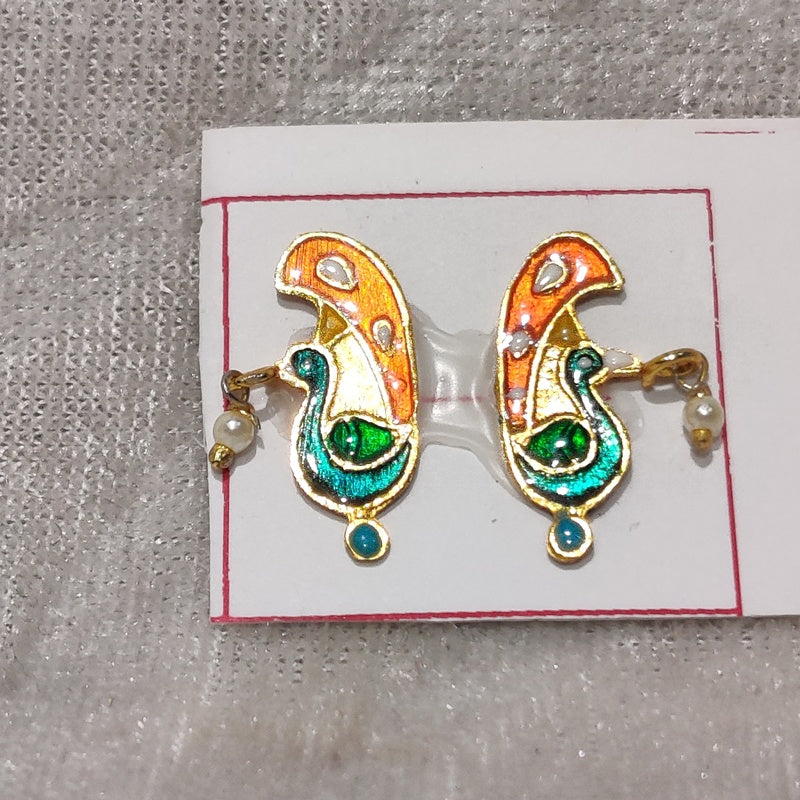 Meenkari Makarakrut Diamond Kundal