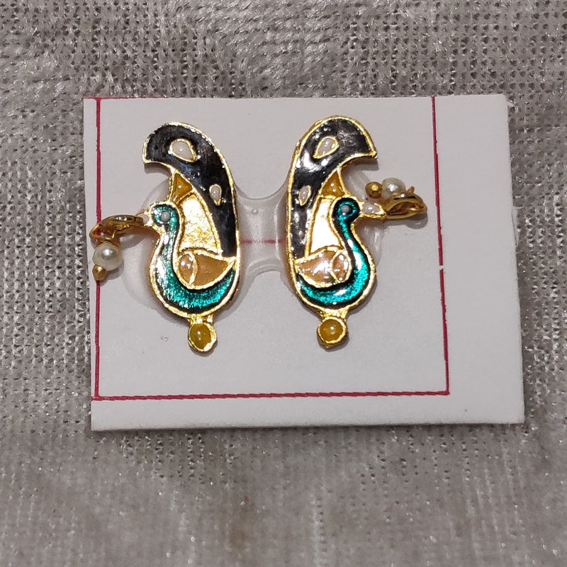 Meenkari Makarakrut Diamond Kundal