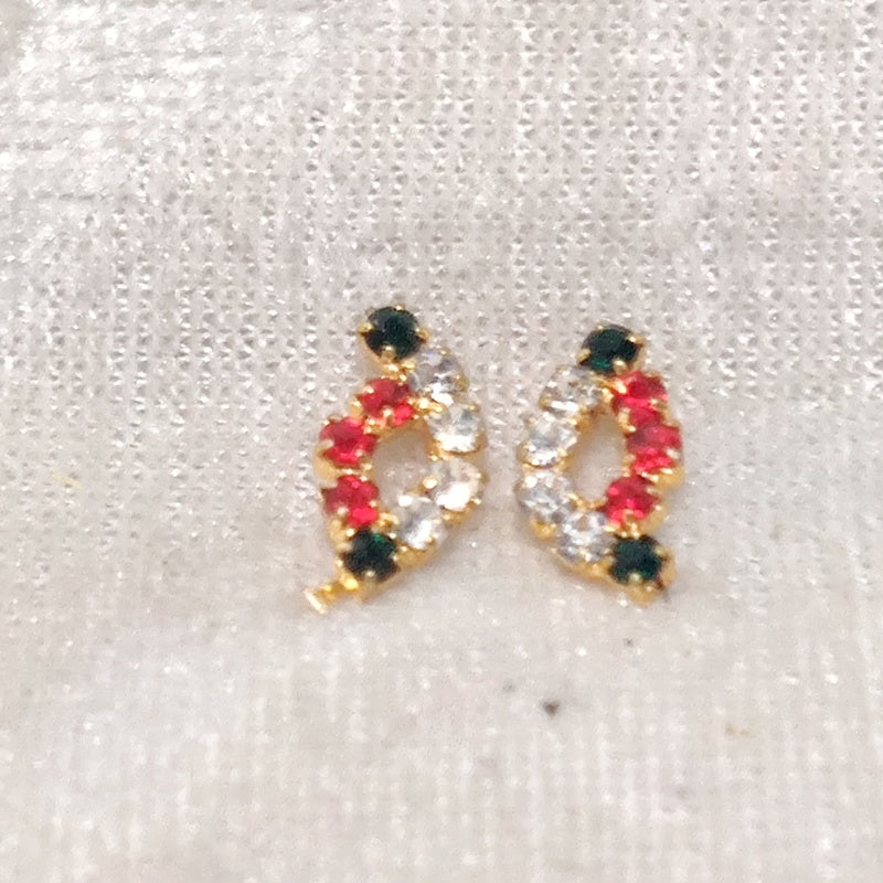 Coloured Diamond Kundal,