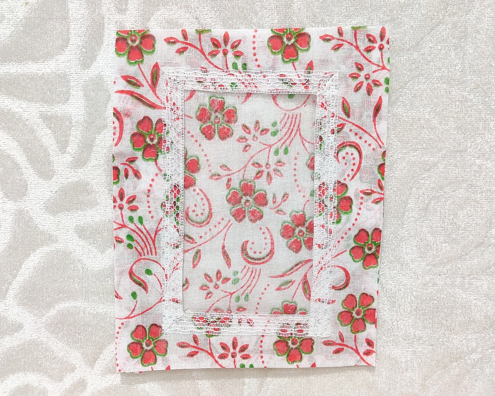 Postcard Size Flower Print Chitraji Vastra