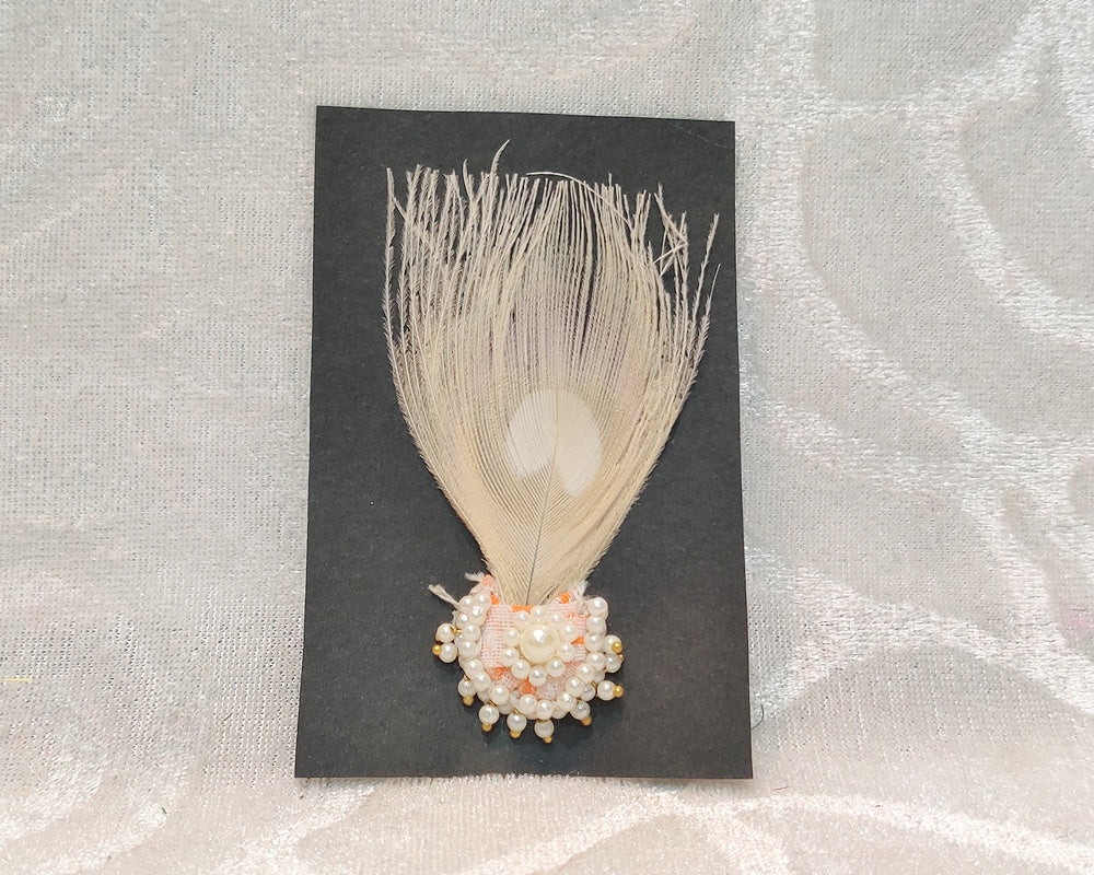 Semi Precious Pagh with White Morpankh Chandrika