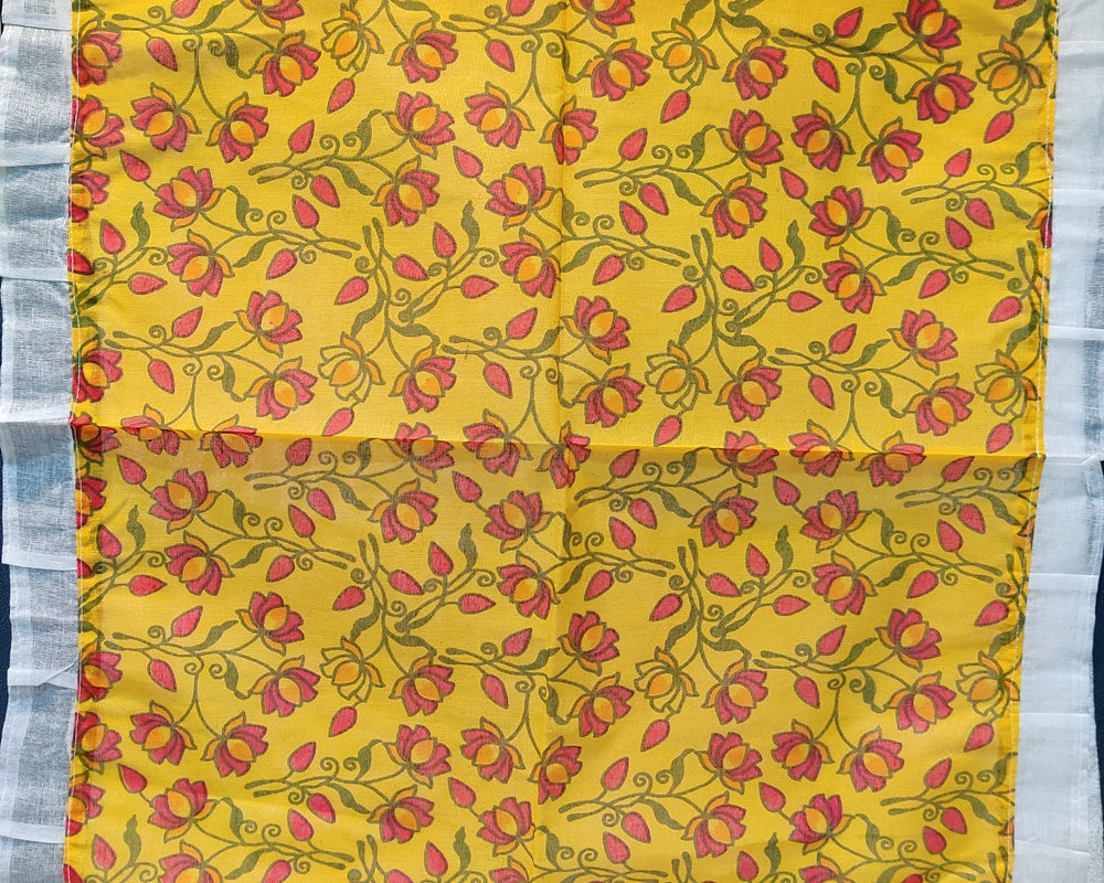 Big Size Flower Print Cotton Pichhwai