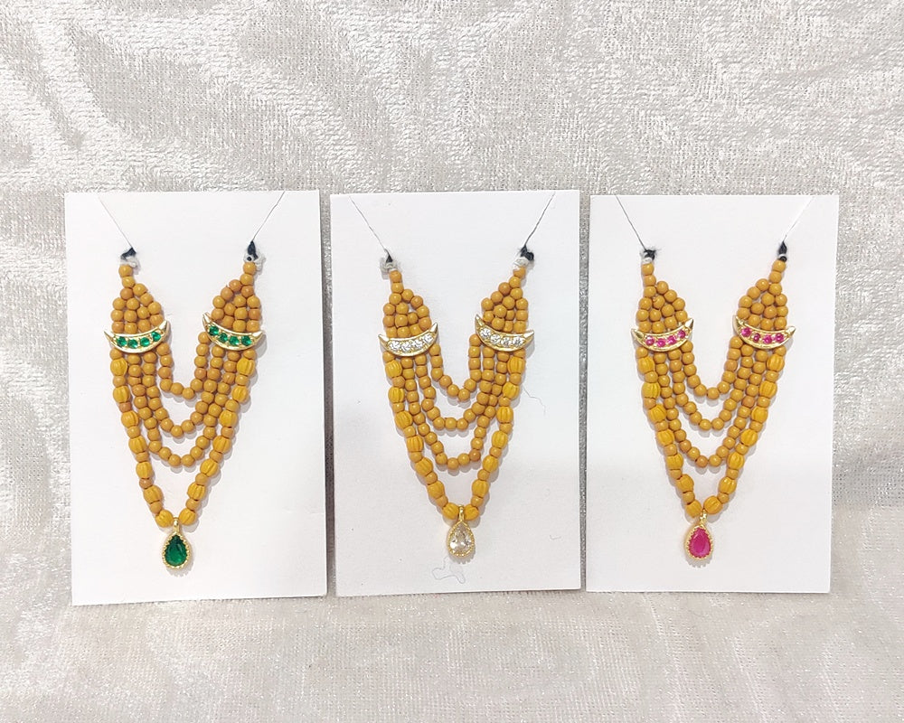 Semi Precious Chandan Ad Pendant Mala