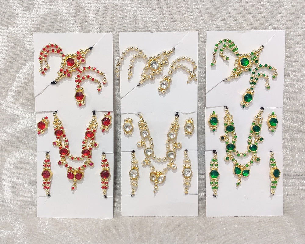 Semi-Precious Complete Golden Kundan Malaji Set (Copy)