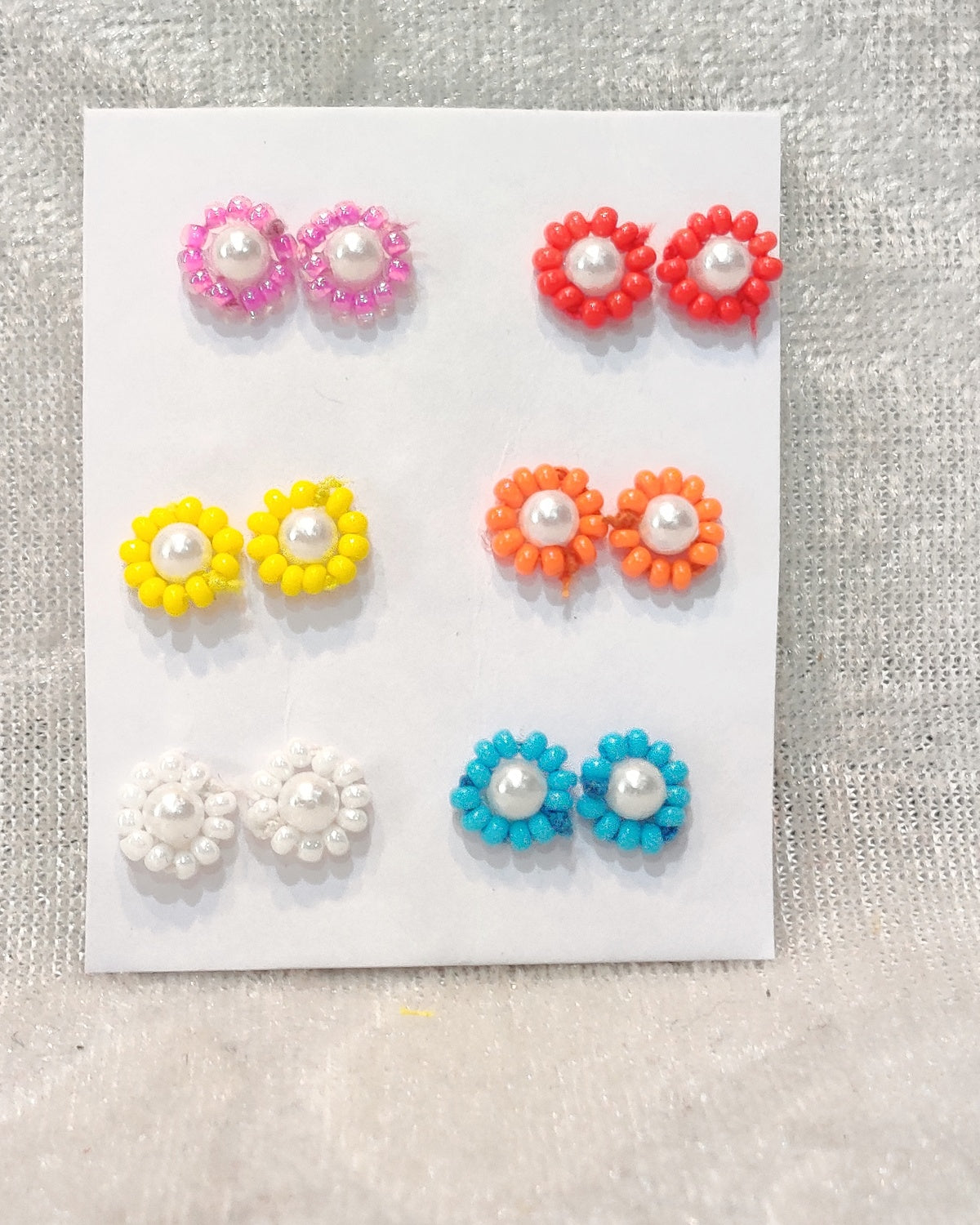 Coloured Moti Kundal, Set of 6