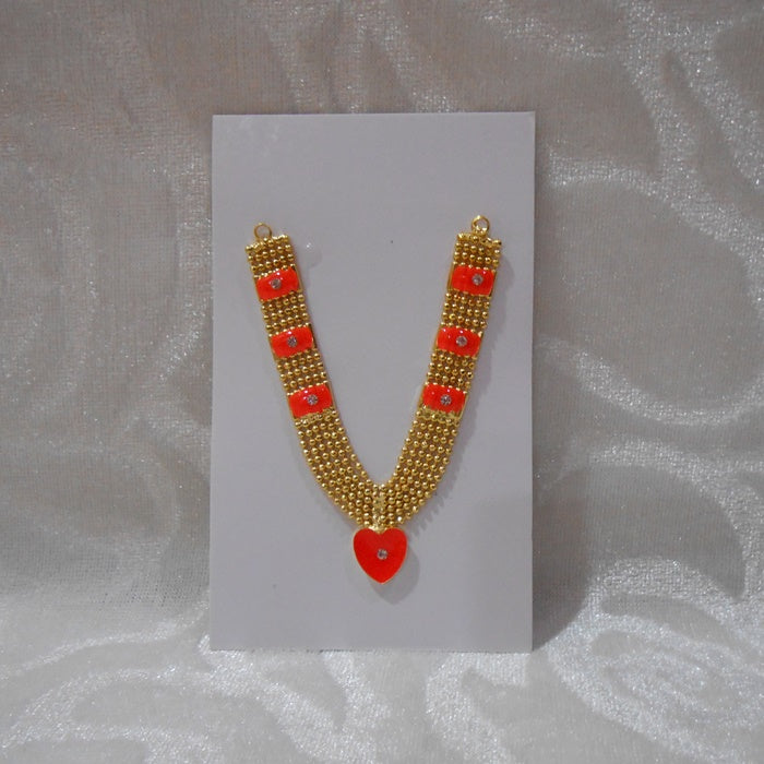 Large Size Meenakari Golden Mala