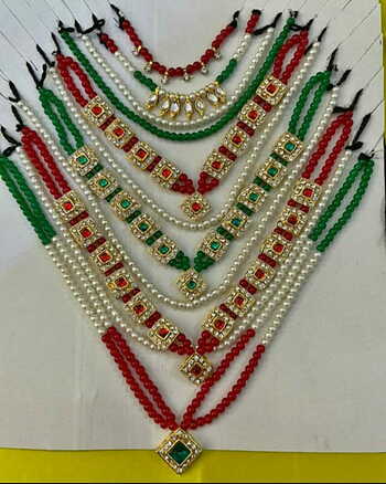 Heavy Diamond Moti Gadijimala Set